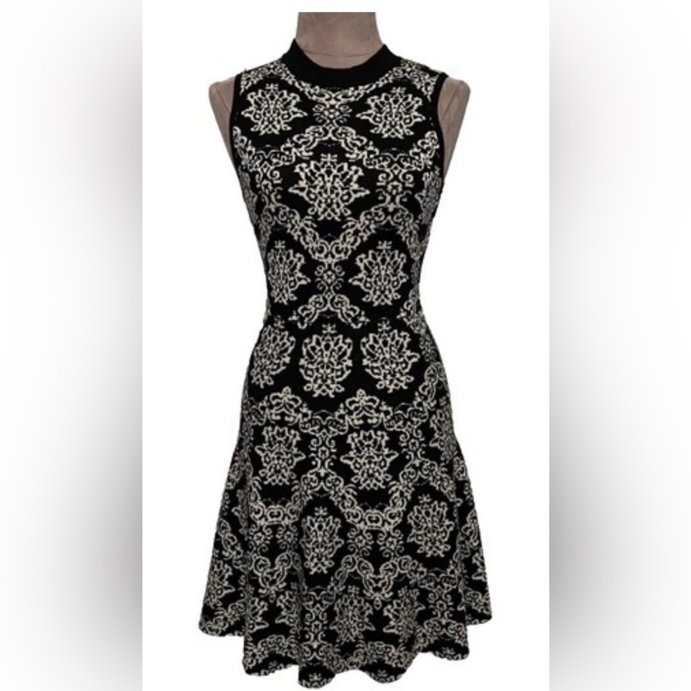 Xhilaration Black and Cream Round Neck Sleeveless Mini Dress Sleeveless size XXL
